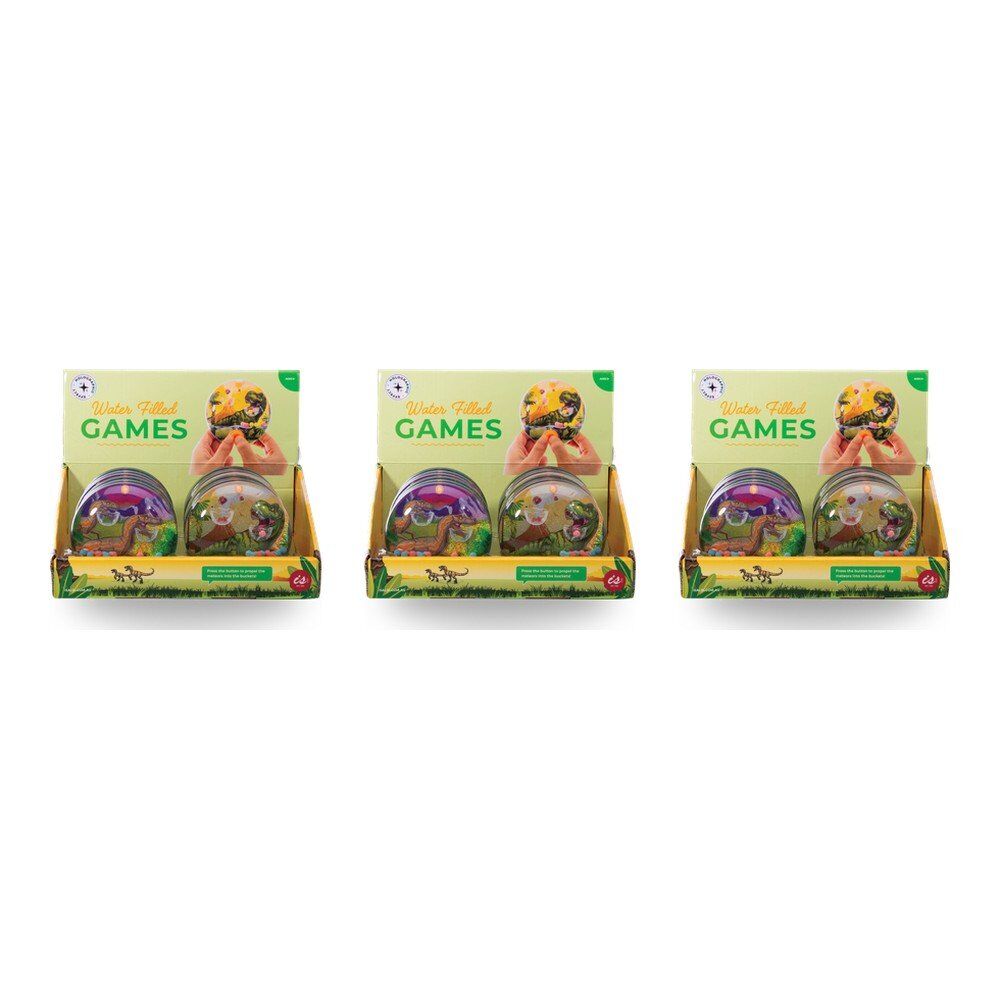 IS Gift Water Filled Games Dinosaur Assorted Counter Display of 12 Bundle of 3