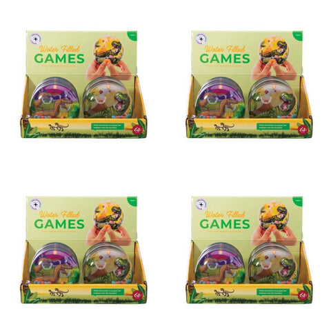 IS Gift Water Filled Games Dinosaur Assorted Counter Display of 12 Bundle of 4