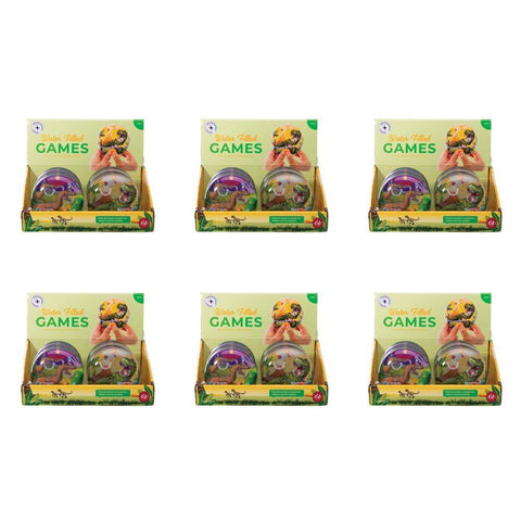 IS Gift Water Filled Games Dinosaur Assorted Counter Display of 12 Bundle of 6