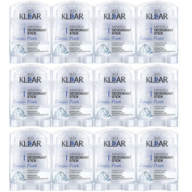 Deoklear Mineral Deodorant Classic Pure 70g Fragrance Free Pack of 12