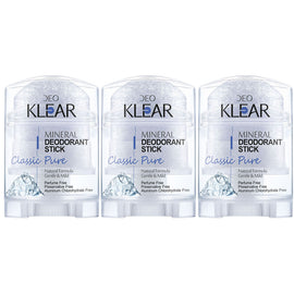 Deoklear Mineral Deodorant Classic Pure 70g Fragrance Free Pack of 3