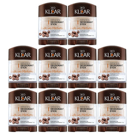Deoklear Mineral Deodorant Life In Motion Coffee 70g Heavy Duty 10 Pack