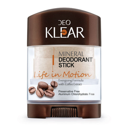 Deoklear Mineral Deodorant Life In Motion Coffee 70g Heavy Duty