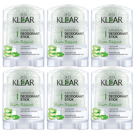 Deoklear Skin Rescue Mineral Deodorant Aloe Vera 6 Pack 70g for Sensitive Skin