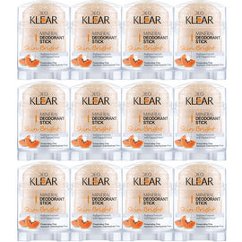Deoklear Mineral Deodorant Skin Bright Papaya 70g Pack of 12 Brightening
