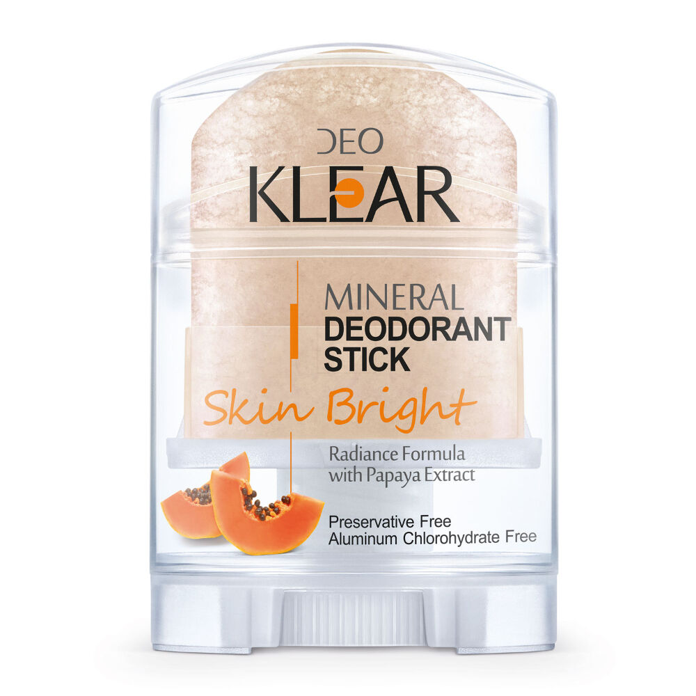 Deoklear Mineral Deodorant Skin Bright Papaya 70g Brightening Odour Protection