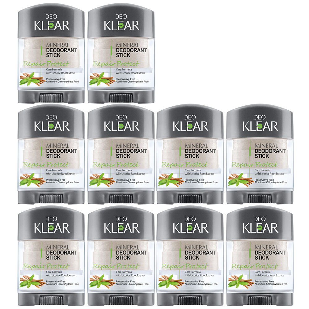 Deoklear Mineral Deodorant Repair Protect Licorice Extract 70g Pack of 10