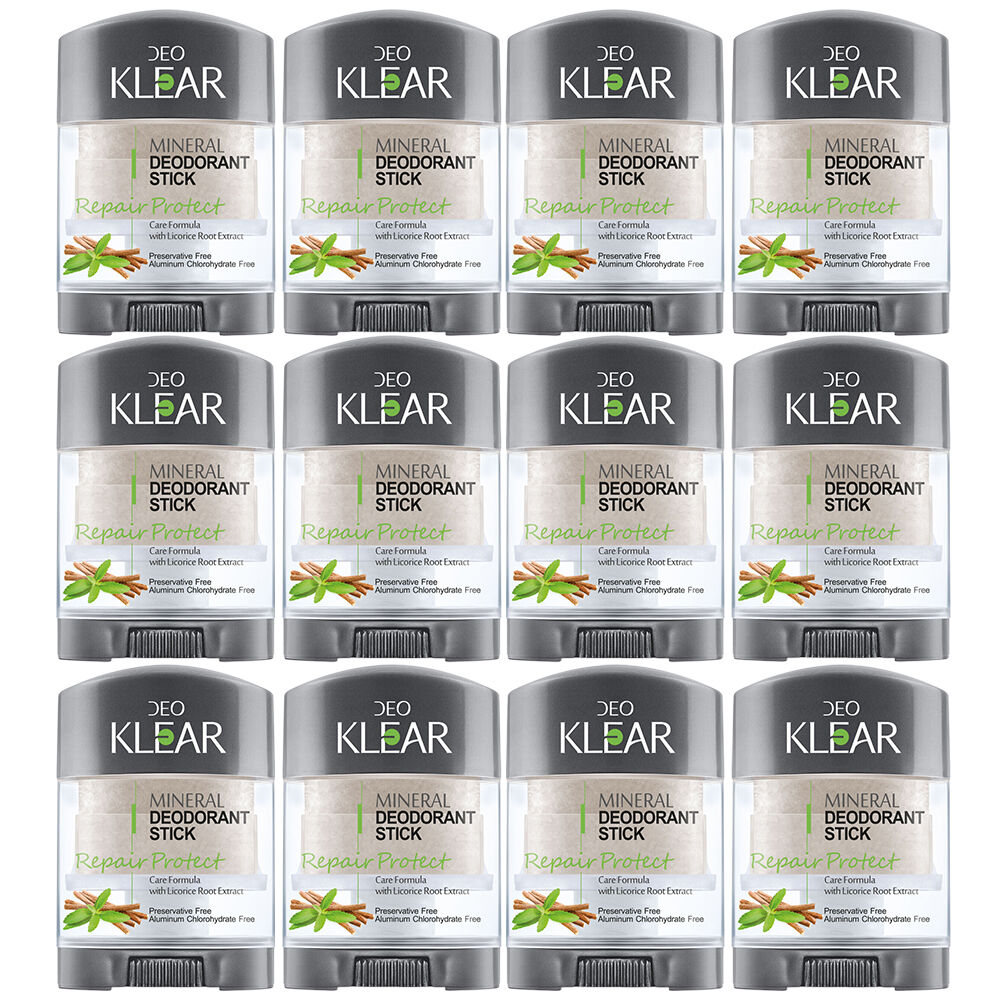 Deoklear Mineral Deodorant Repair Protect Licorice 70g Aluminium Free x12
