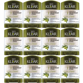 Deoklear Mineral Deodorant Ultra Clear Mediterranean Olive 70g Pack of 12