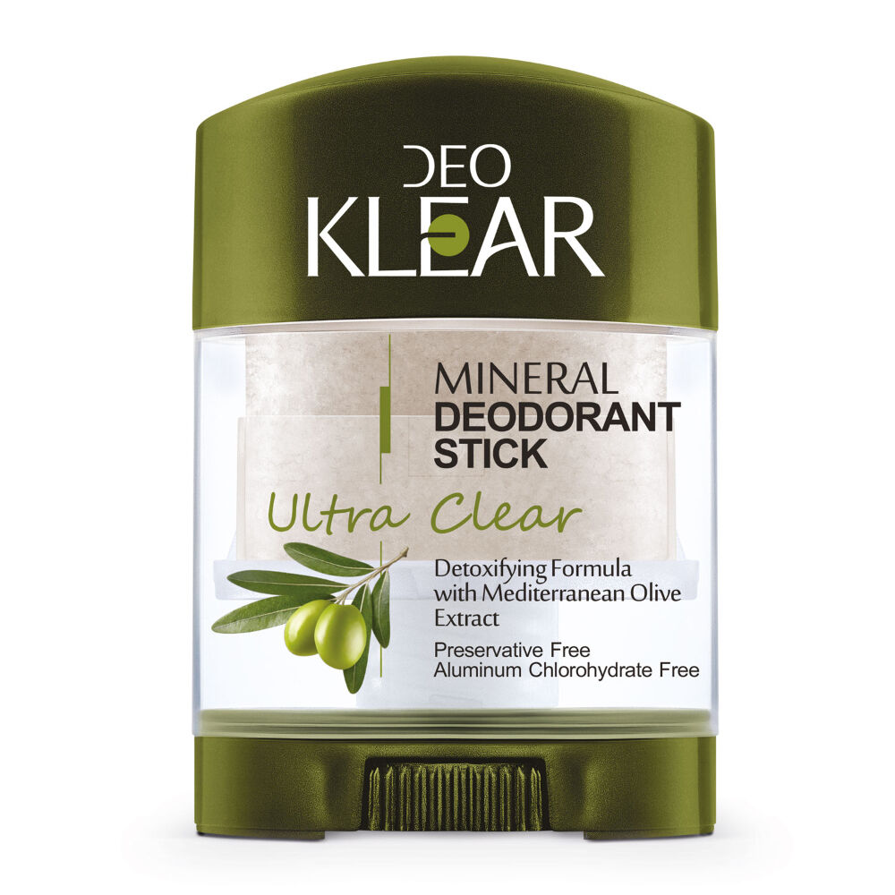 Deoklear Mineral Deodorant Ultra Clear Mediterranean Olive 70g Aluminum Free