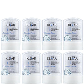 Deoklear Mineral Deodorant Classic Pure 60g Fragrance Free Aluminium Free 8 Pack