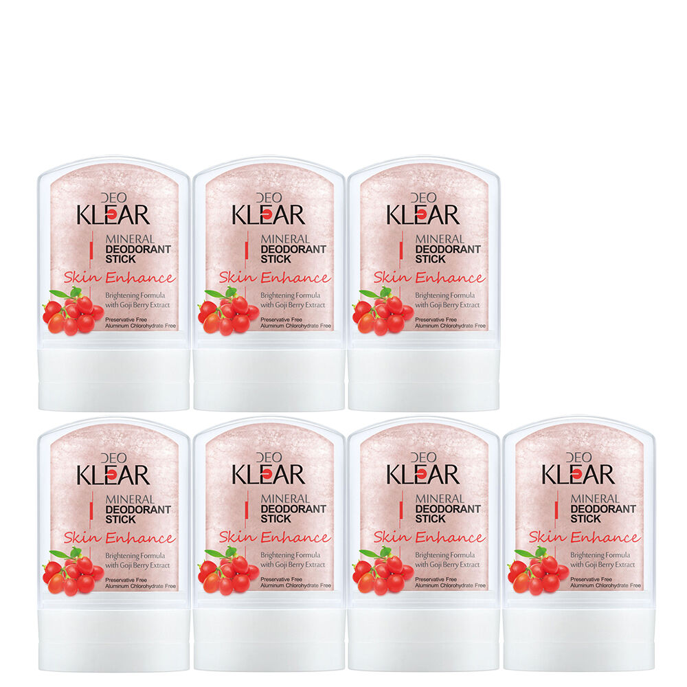 Deoklear Mineral Deodorant Skin Enhance Goji Berry 60g Bundle of 7