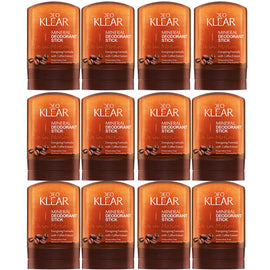 Deoklear Life In Motion Coffee Mineral Deodorant Stick 60g Pack of 12