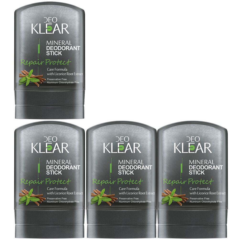 Deoklear Mineral Deodorant Repair Protect Licorice 60g 4 Pack