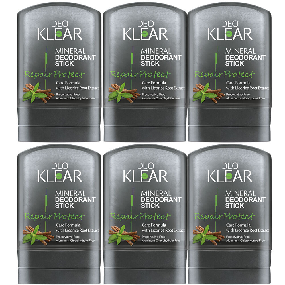 Deoklear Mineral Deodorant Repair Protect Licorice Extract 60g Pack of 6