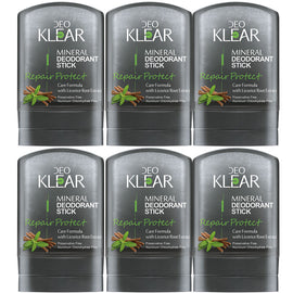 Deoklear Mineral Deodorant Repair Protect Licorice Extract 60g Pack of 6