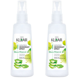 Deoklear Skin Rescue Aloe Vera Mineral Deodorant Spray 2 x 100ml Aluminium Free