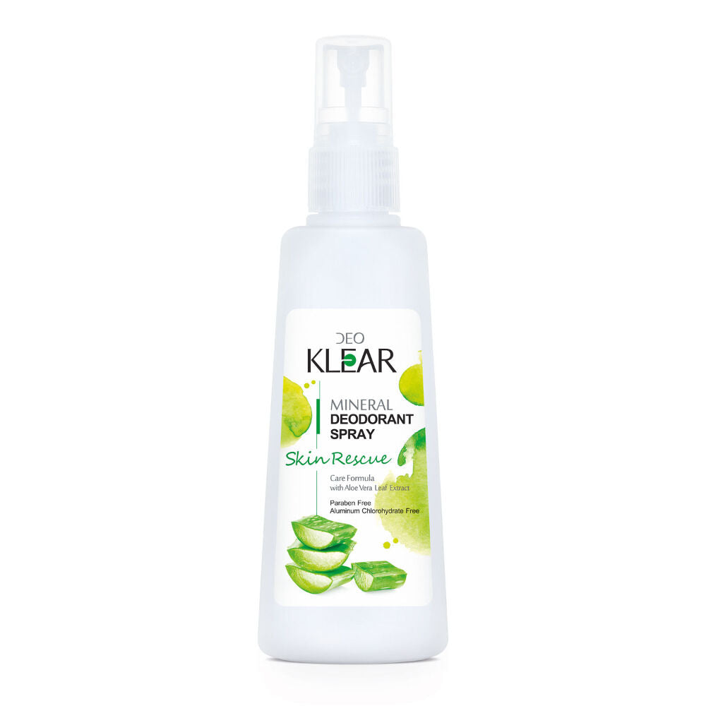 Deoklear Mineral Deodorant Skin Rescue Aloe Vera Spray 100ml Aluminium Free