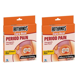 Hot Hands Cura-Heat Menstrual Cramp Pack x 6 Bundle of 2