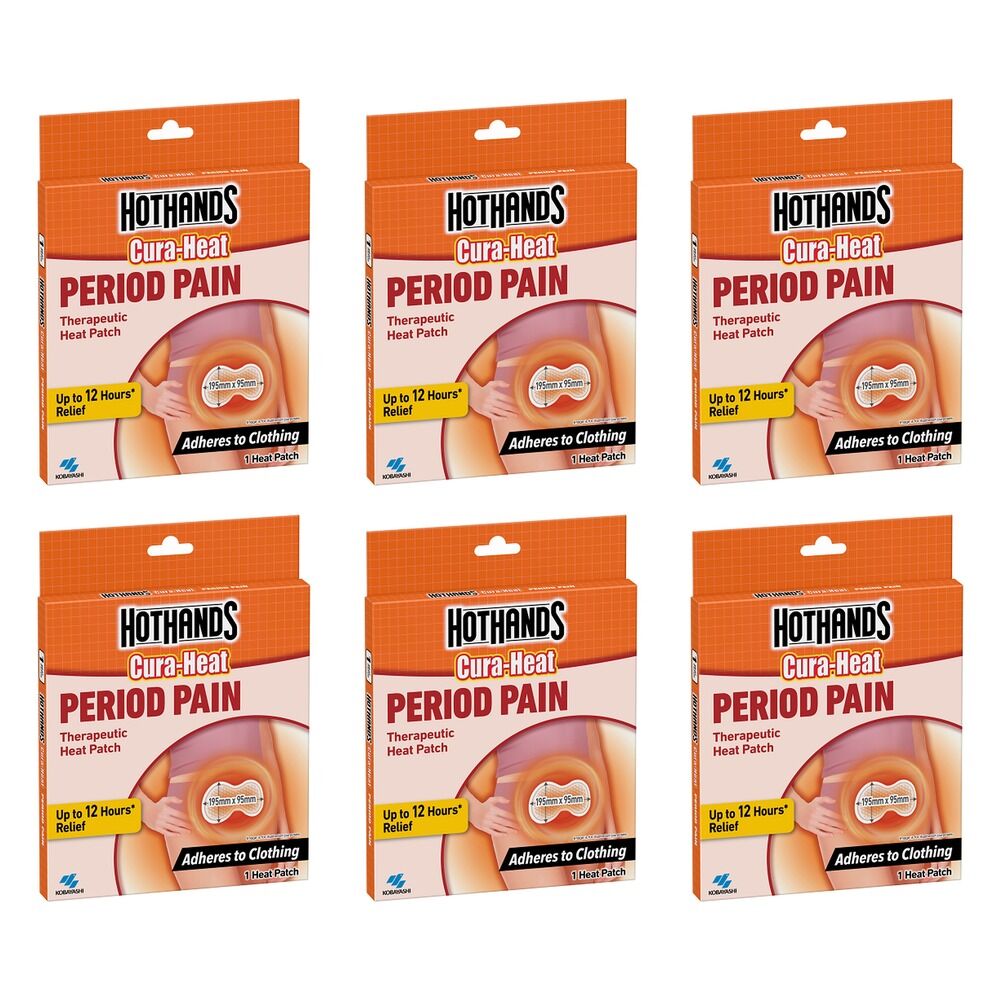 Hot Hands Cura-Heat Menstrual Cramp Pack x 6 Bundle of 6