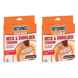 Hot Hands Cura-Heat Neck & Shoulder Pack x 6 Bundle of 2