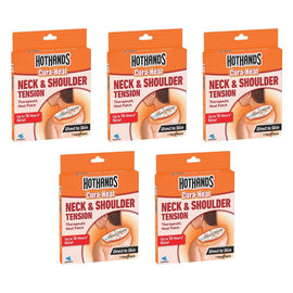 Hot Hands Cura-Heat Neck & Shoulder Pack x 6 Bundle of 5