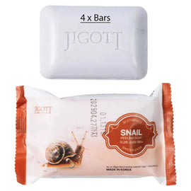 Jigott Exfoliating Body And Face Peeling Bar Soap 150g Snail x 4