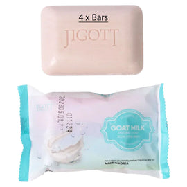 Jigott Exfoliating Body And Face Peeling Bar Soap 150g Goat Milk x 4