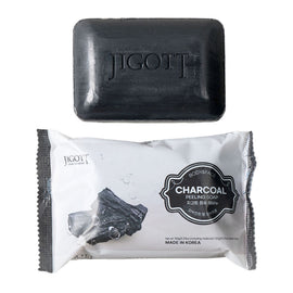 Jigott Exfoliating Body And Face Peeling Bar Soap 150g Charcoal