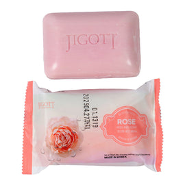 Jigott Exfoliating Body And Face Peeling Bar Soap 150g Rose