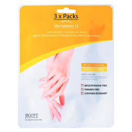 Jigott Vita Solution 12 Brightening Hand Care Pack Moisturizing Treatment x 3