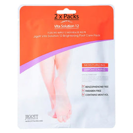 Jigott Vita Solution 12 Brightening Foot Care Pack Moisturizing Socks x 2