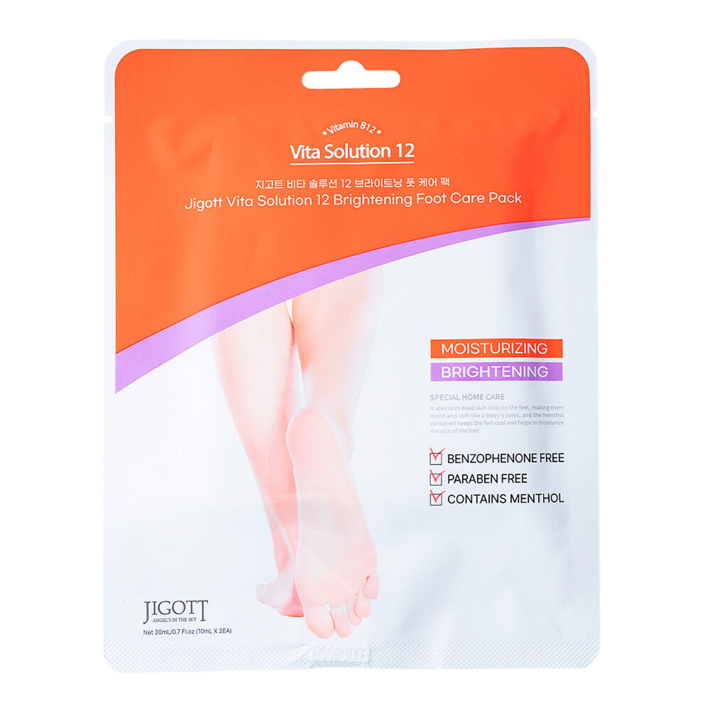 Jigott Vita Solution 12 Brightening Foot Care Pack Moisturizing Socks