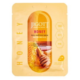 Jigott Honey Extract Ampoule Sheet Mask 27ml Korean Cotton Face Mask