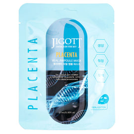 Jigott Plant Placenta Extract Ampoule Sheet Mask 27ml Korean Cotton Face Mask