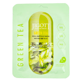 Jigott Green Tea Extract Sheet Mask 27ml Korean Cotton Hydrating Face Mask
