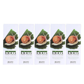 Jigott Real Moisture Snail Hand Cream 100ml Pack of 5 Hydrating Repair