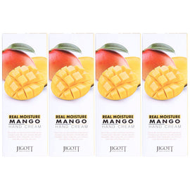 Jigott Real Moisture Mango Hand Cream 100ml Pack of 4 Nourishing Hydration