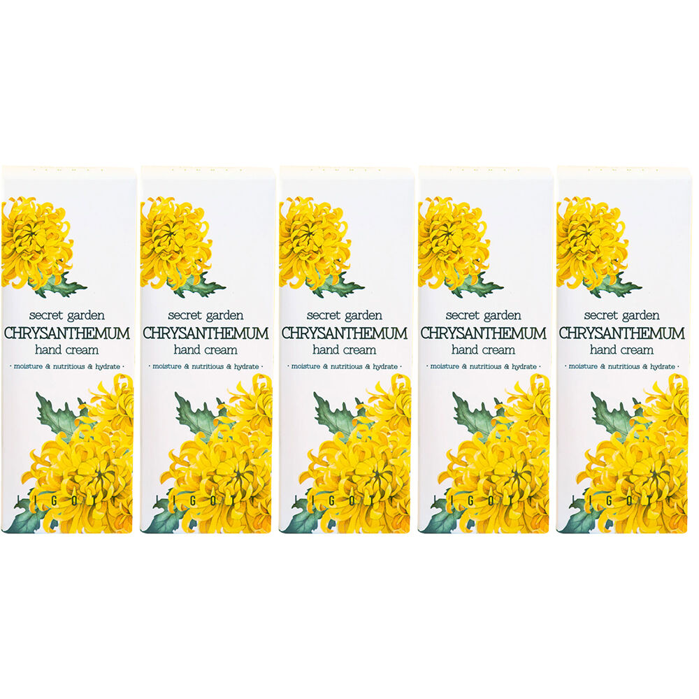 Jigott Secret Garden Chrysanthemum Hand Cream 100ml Pack of 5 Moisturising