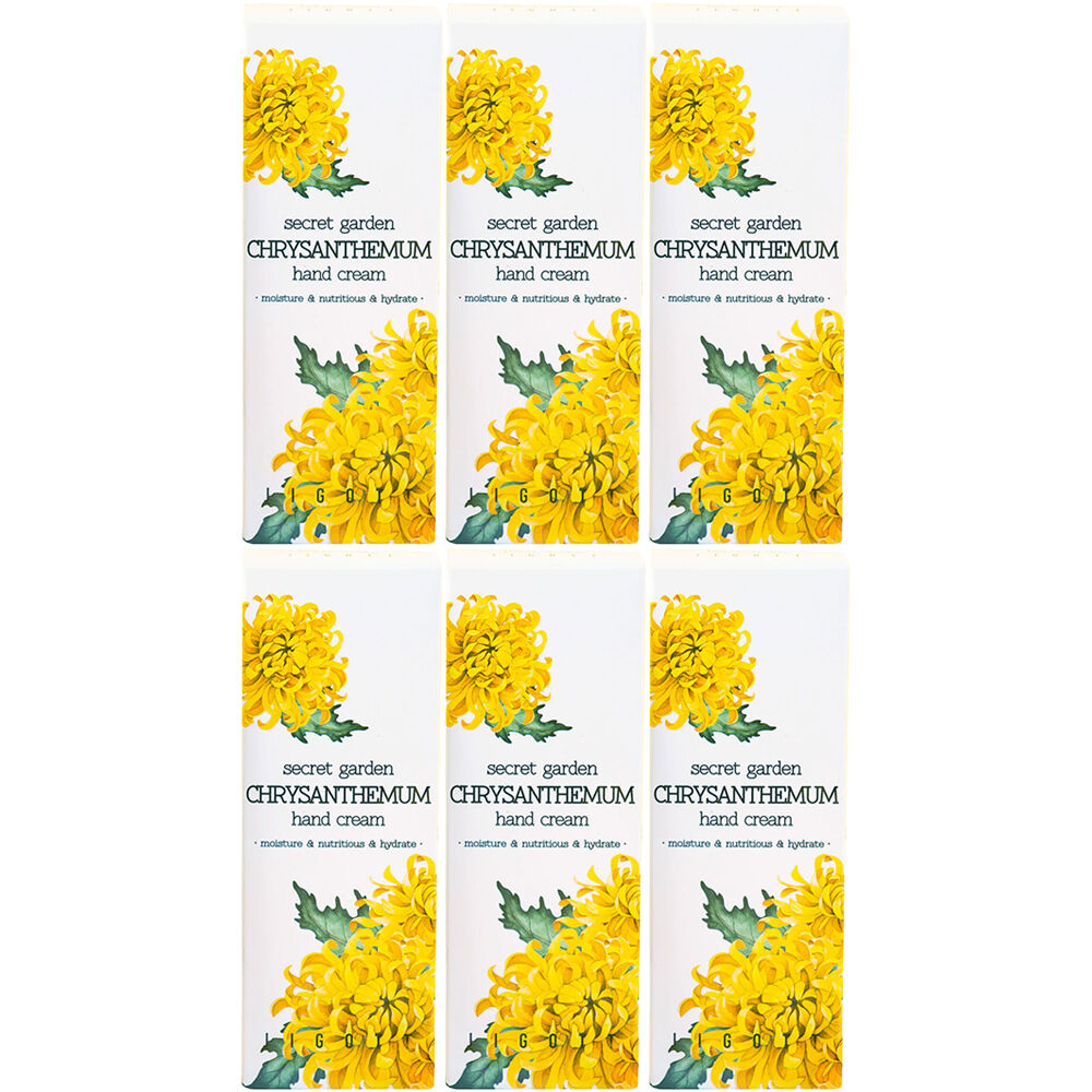Jigott Secret Garden Chrysanthemum Hand Cream 6 Pack 100ml Moisturising