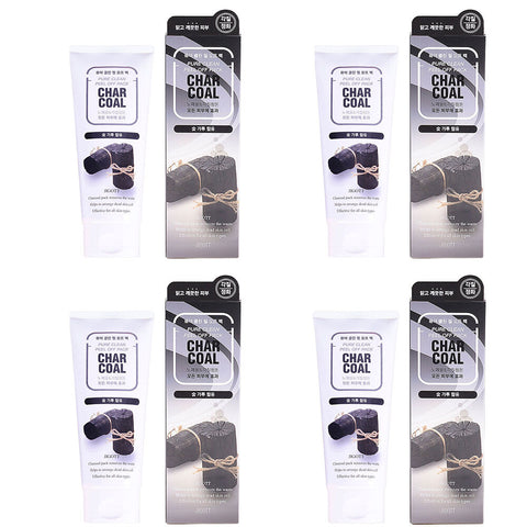 Jigott Pure Clean Charcoal Peel Off Mask 4 Pack 180ml Deep Cleansing