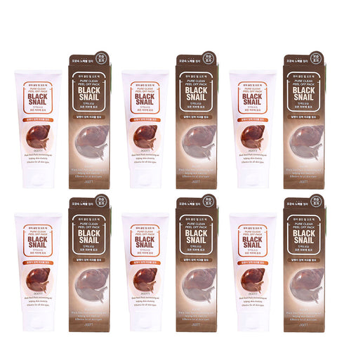 Jigott Pure Clean Black Snail Peel Off Mask 180ml Bundle of 6 Deep Pore Care