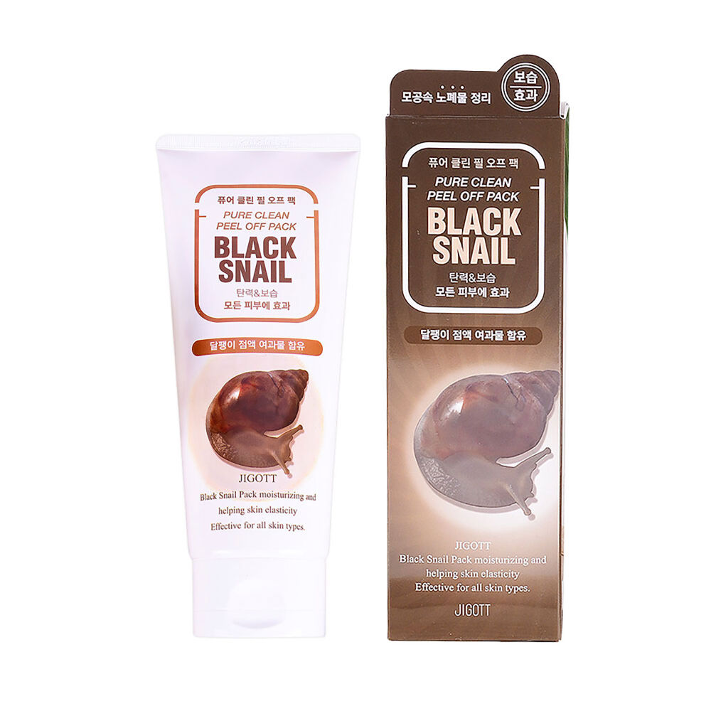 Jigott Pure Clean Black Snail Peel Off Mask 180ml Deep Cleansing Pore Care