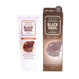 Jigott Pure Clean Black Snail Peel Off Mask 180ml Deep Cleansing Pore Care