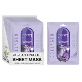Jigott Korean Collagen Sheet Face Mask 27ml Pack of 12
