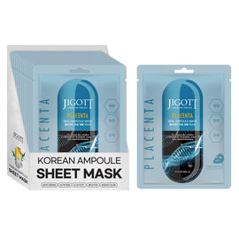 Jigott Plant Placenta Sheet Face Mask 27ml Pack of 12