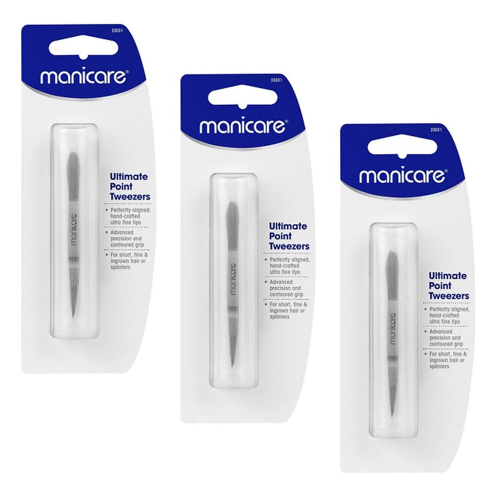 Manicare Ultimate Point Tweezers Pack of 3