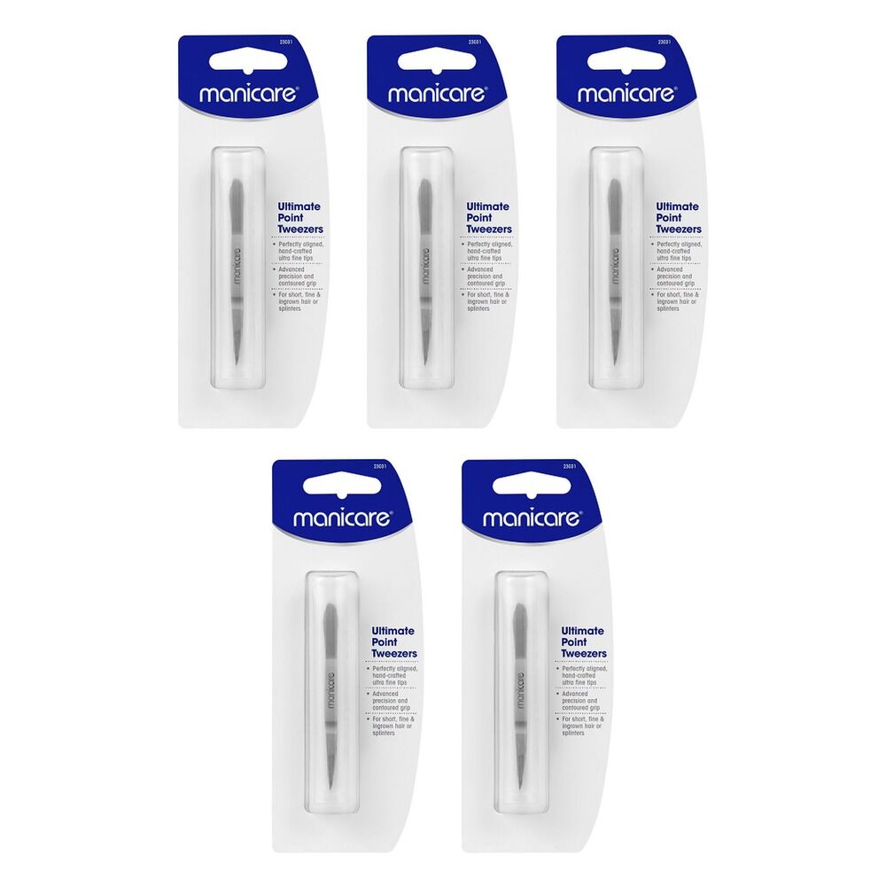 Manicare Ultimate Point Tweezers Pack of 5