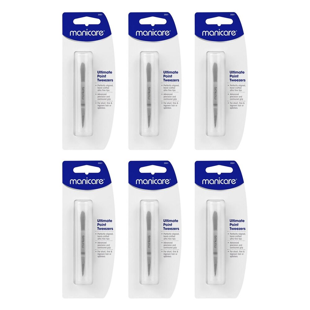 Manicare Ultimate Point Tweezers Pack of 6