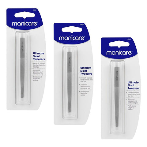 Manicare Ultimate Slant Tweezers x 3 Bundle of 3